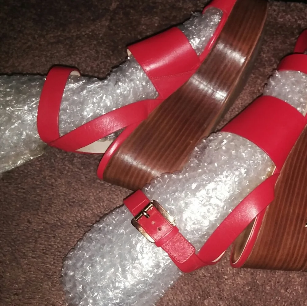 Michael Kors Wedge Bells Sandals as 8